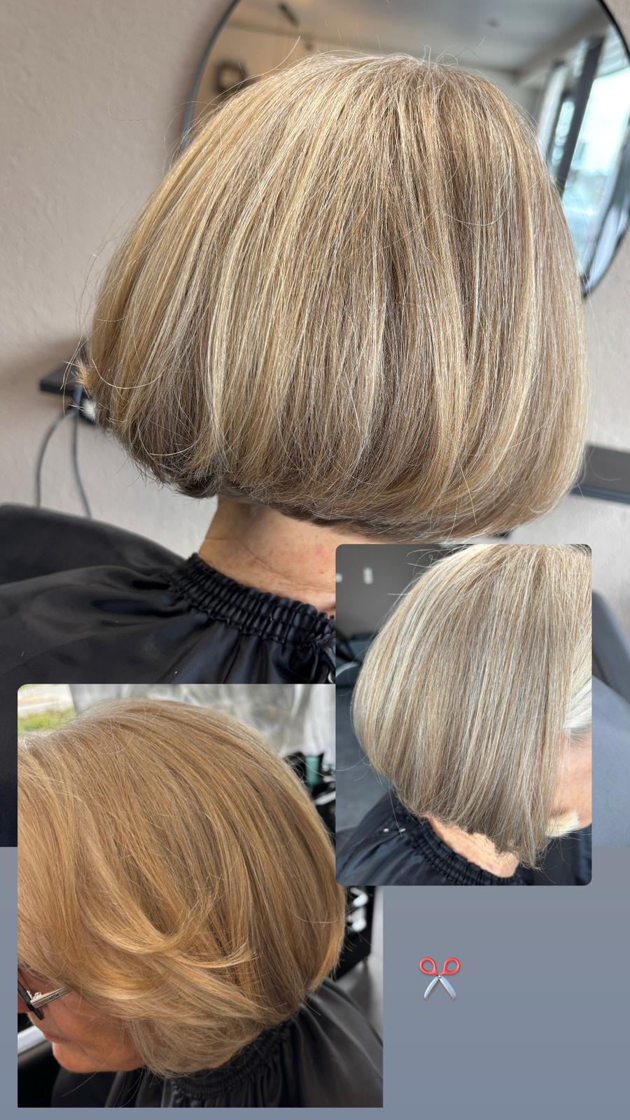 Blonder Bob im Bildvergleich